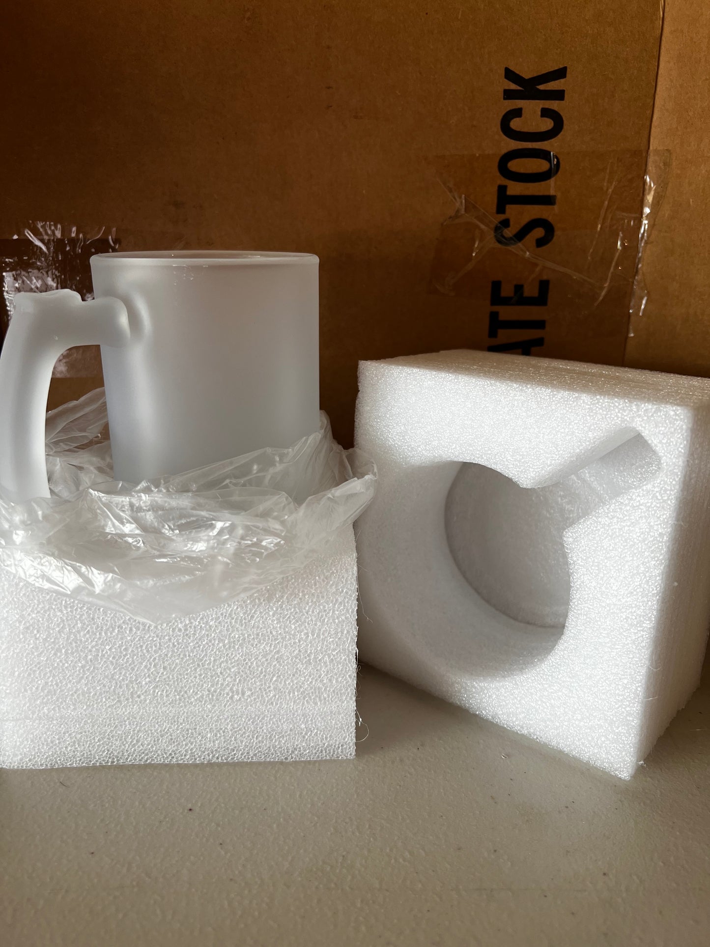 16oz Frosted Sublimation Beer Mug