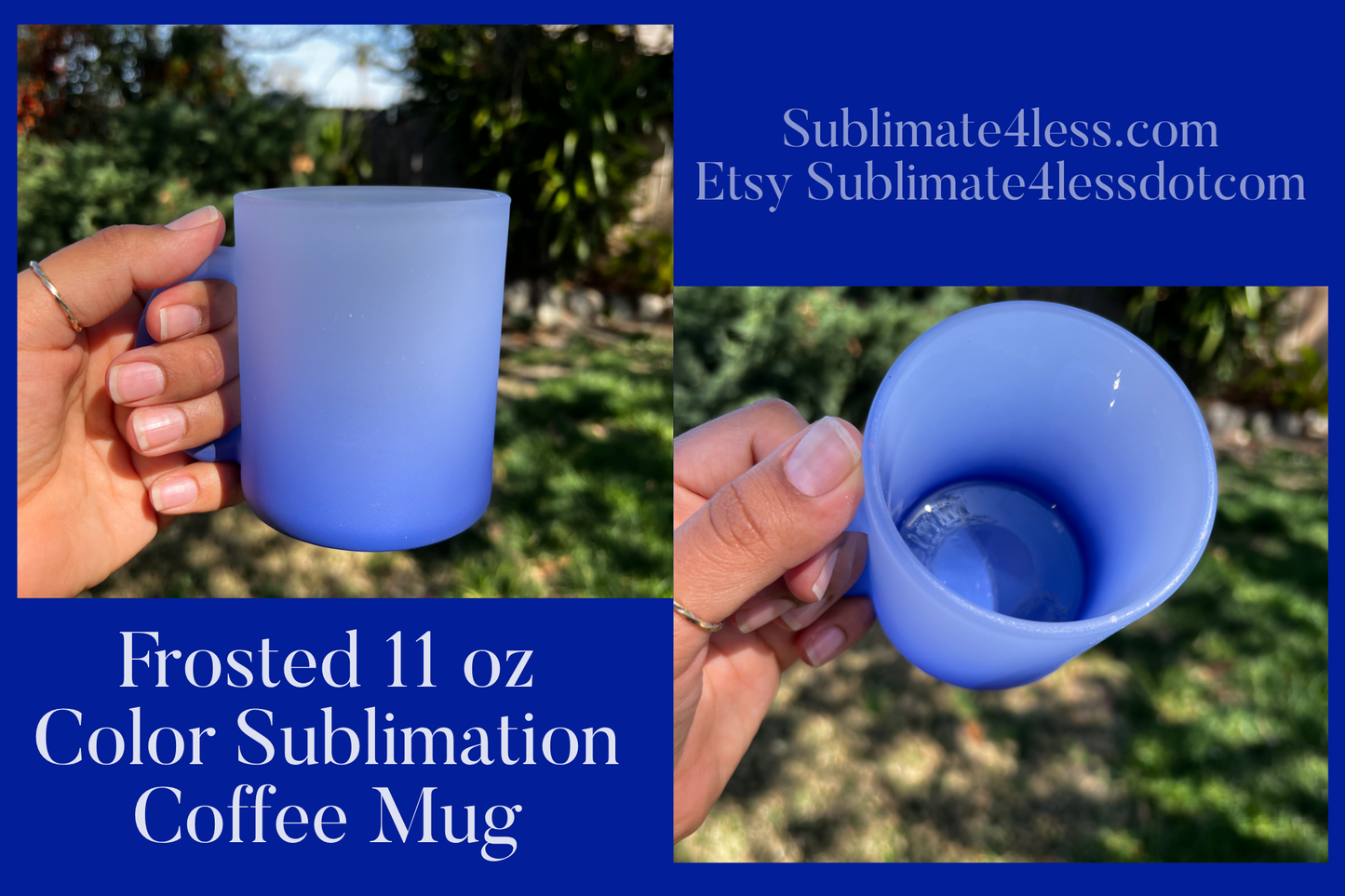 Frosted 11oz Sublimation Coffee Mugs (Fluorescent/Neon Colors
