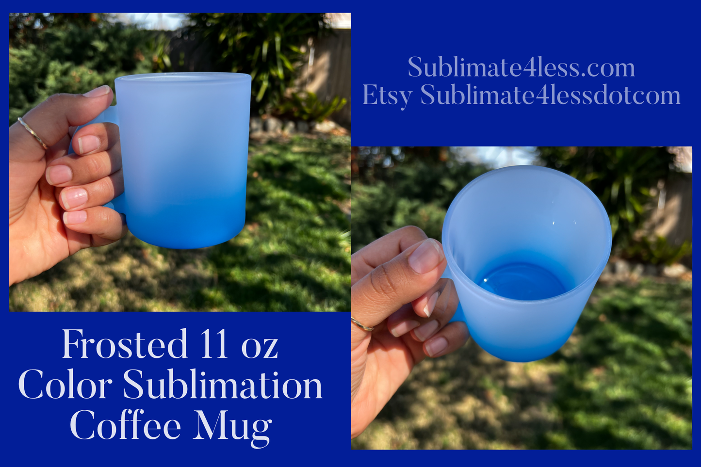 Frosted 11oz Sublimation Coffee Mugs (Fluorescent/Neon Colors