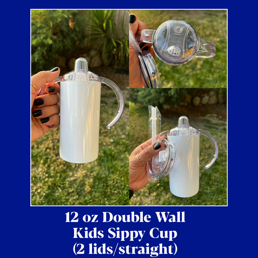 12 oz Sippy Cup with 2 Lids