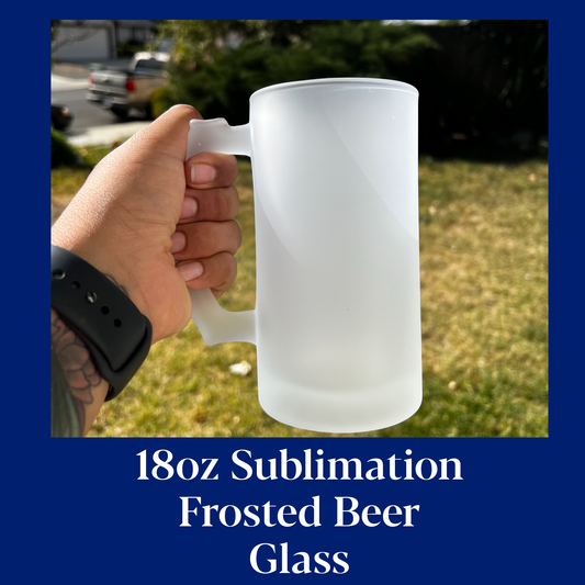 16oz Frosted Sublimation Beer Mug