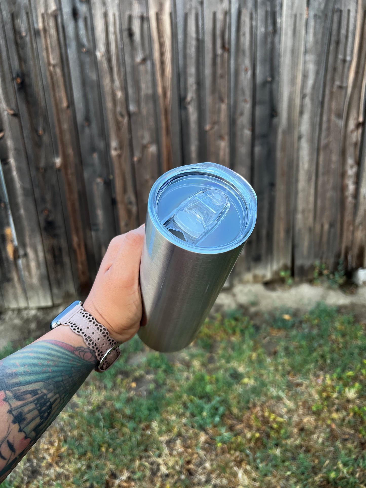 Stainless Steel/silver 20oz skinny Tumbler