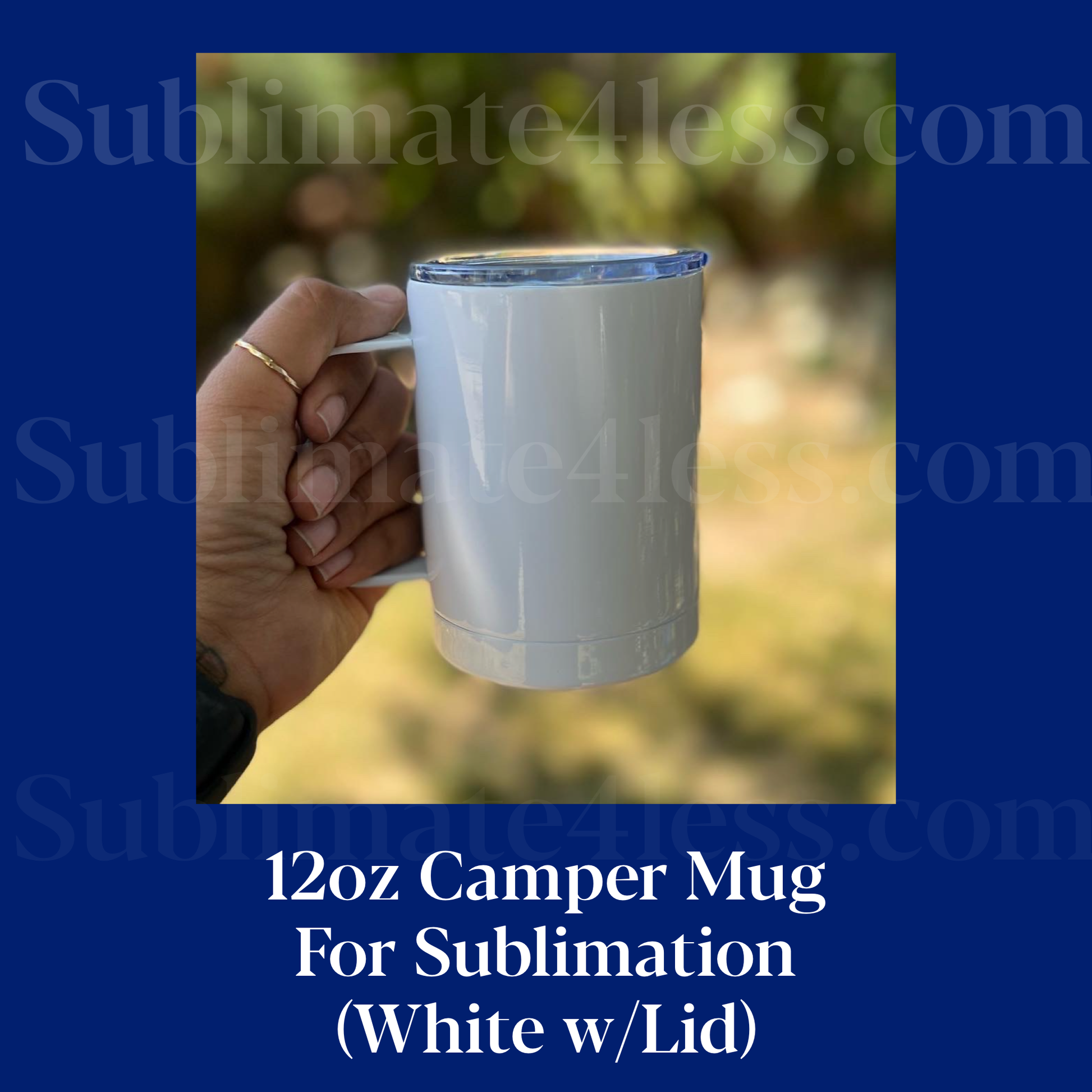 12 Oz Sublimation Camping Mugs 4 Pack, 12 Oz Enamel Sublimation Camper Mug  With Handle, Blank Camping Mug,12 Oz Sublimation Blank Coffee Mug 