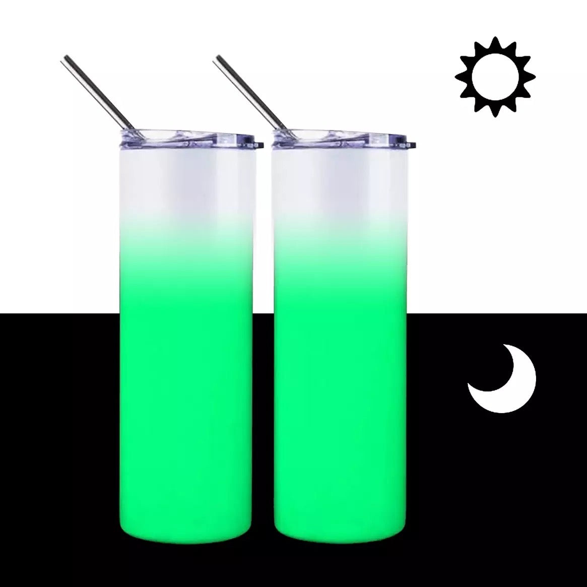 Glow in the Dark 200z Skinny Tumblers