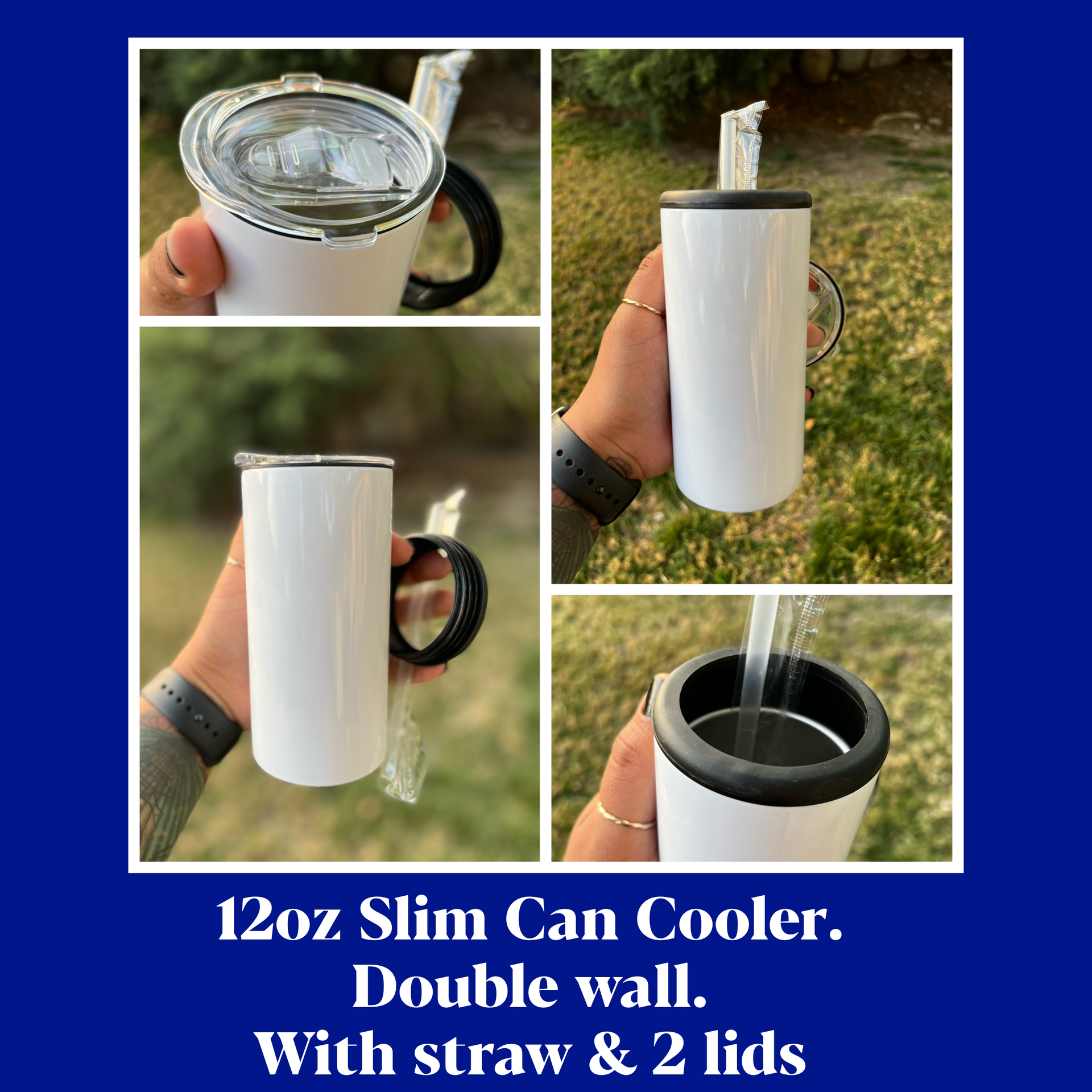 12 oz Stainless Steel Slim Can Cooler, Sticker Collage – Jakesgoodnewport